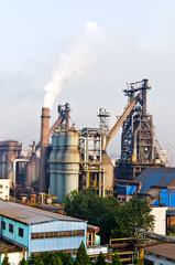 Chinese steelworks smoke pollution