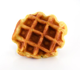 Sweet waffles isolated on white