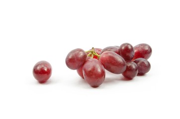 red grape isolated on white