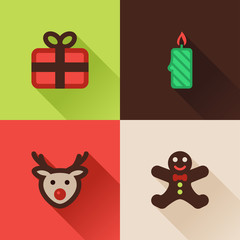 Christmas flat icons Set IV