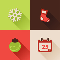 Christmas flat icons Set III