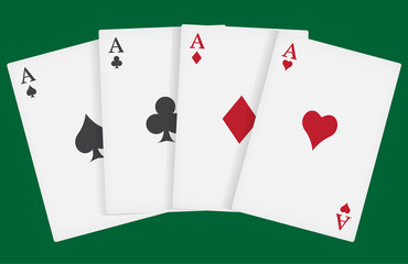 aces playing cards suits