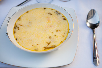 Soup on wedding reception