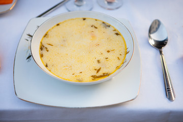 Soup on wedding reception