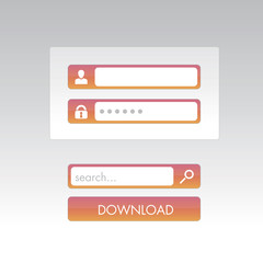 Obraz premium Vector login form
