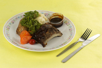 Delicious of BBQ ribs