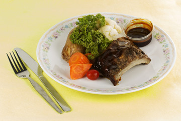 Delicious of BBQ ribs