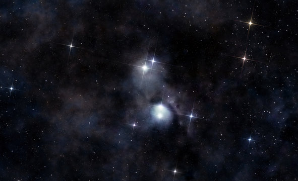 Interstellar cloud in deep space
