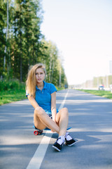 Girl with skateboard