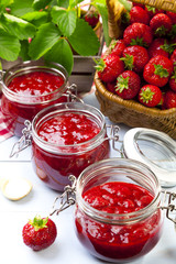 Home made strawberry jam.