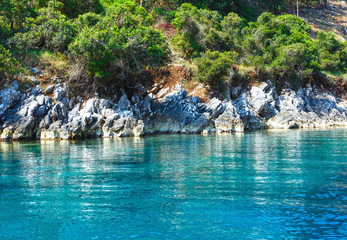 Summer Kefalonia coast view (Greece)