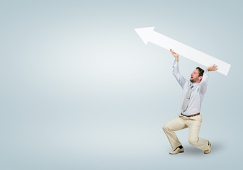 Businessman with arrow