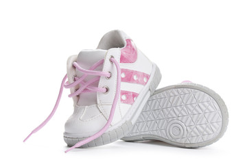 Baby Shoes for kids isolated over a white background