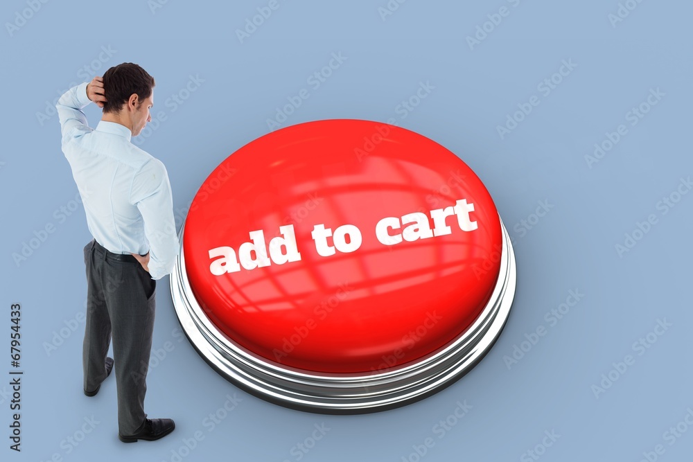 Poster add to cart against purple vignette