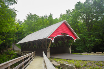Quaint New England style covered bridge, New Hampshire