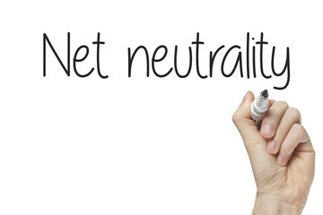 Hand writing net neutrality