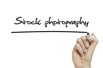 Hand writing stock photography