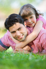 family in park