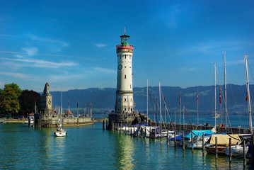 Hafeneinfahrt Lindau mit Turm
