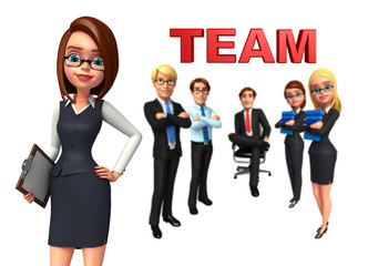 Group business people in office.