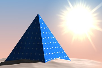 Piramide met zonnepanelen