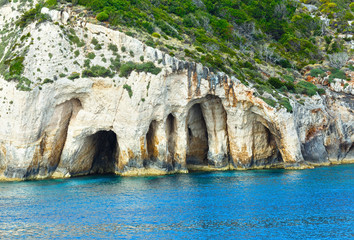 Fototapeta na wymiar The Blue Caves in Zakynthos (Greece)