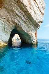 The Blue Caves in Zakynthos (Greece)