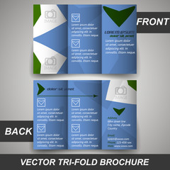 Tri fold corporate business store brochure, cover design