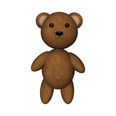 Teddybär isoliert auf weißem Hintergrund