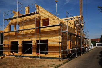 Holzhaus-Rohbau