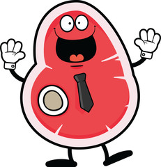 Cartoon Steak Happy