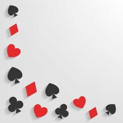 Decorative background of card suits