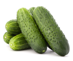 Cucumber vegetable  isolated on white background cutout