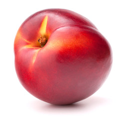 Nectarine fruit isolated on white background cutout