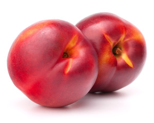 Nectarine fruit isolated on white background cutout
