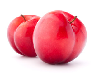 Sweet plum isolated on white background cutout