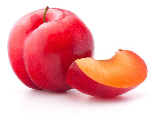 Sweet plum isolated on white background cutout