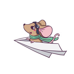 Mause character on plane