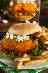 Homemade Buffalo Chicken Sandwich