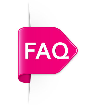 FAQ - Pinker Sticker Pfeil mit Schatten
