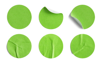 Green Round Stickers