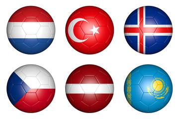 balls with flags