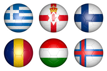balls with flags