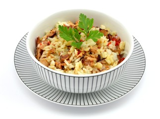 dish with rice