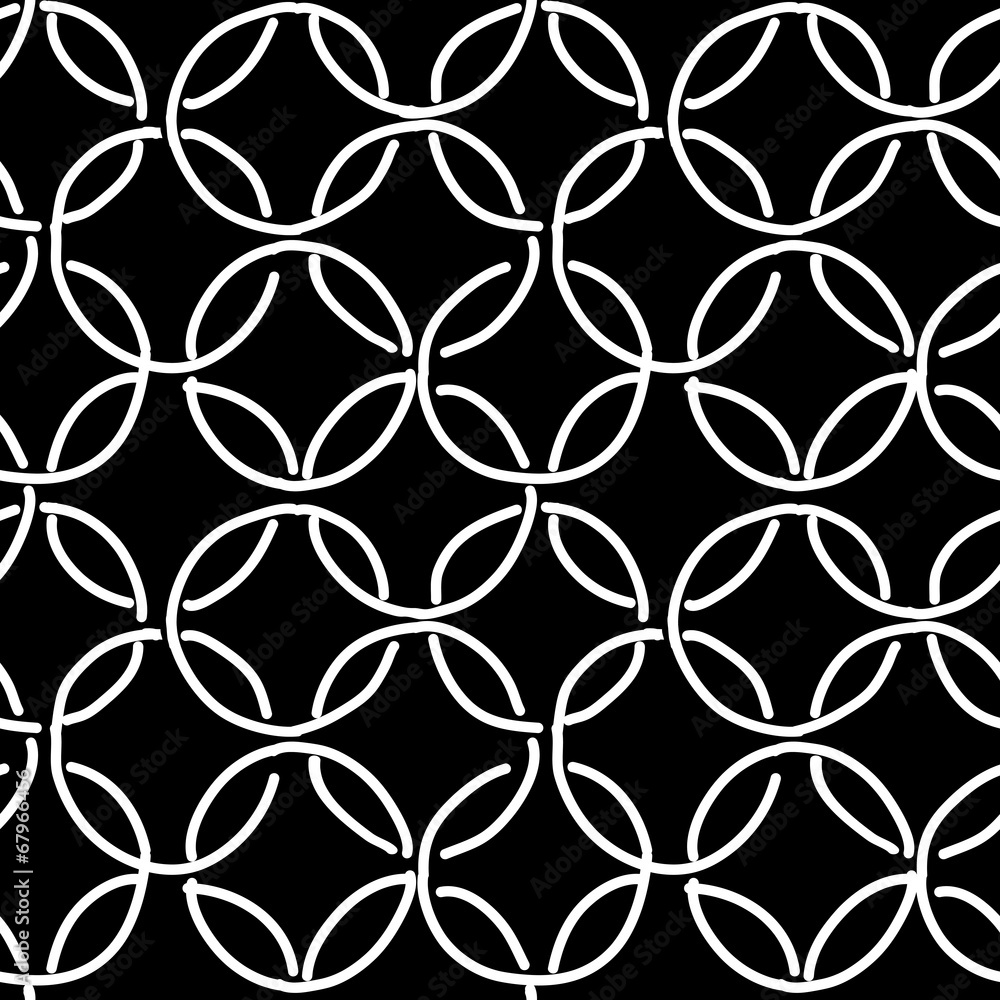 Poster abstract rings seamless pattern for your design