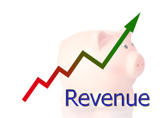 diagram upwards color gradient benefit and piggy bank