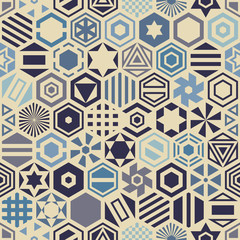 Hexagon seamless pattern