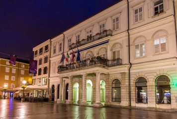 Fototapeta na wymiar View of Rijeka town hall - Croatia