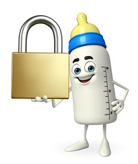 Baby Bottle character with lock
