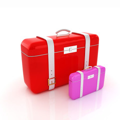 Traveler's suitcases.